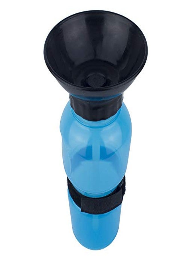 GETHOME Dog Water Bowl Bottle Sipper Portable Aqua Dog Travel Water Bottle Bowl 18-oz Dog Bottle Auto Dog Mug for Pets (500ml Blue, Black) - Image 1